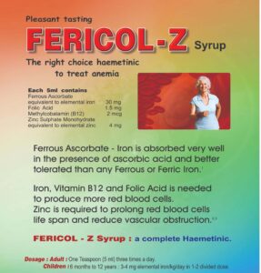 Fericol-z Iron Tonic by Times Drugs