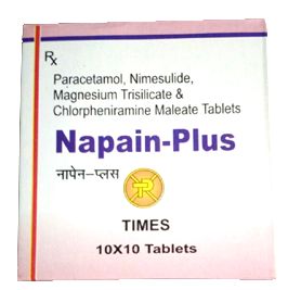 napain plus Nimesulide, Paracetamal, Magnesium Trisilicate, Chlorpheniramine